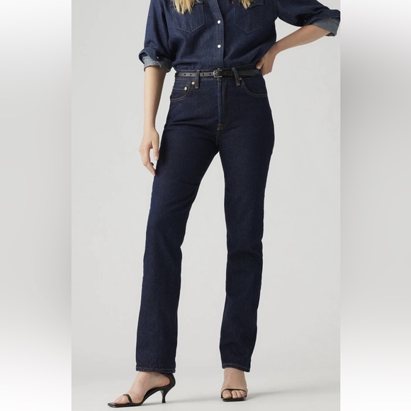 Levi's Denim - Levi's 501 Women's Straight Leg Jeans - Dark Blue